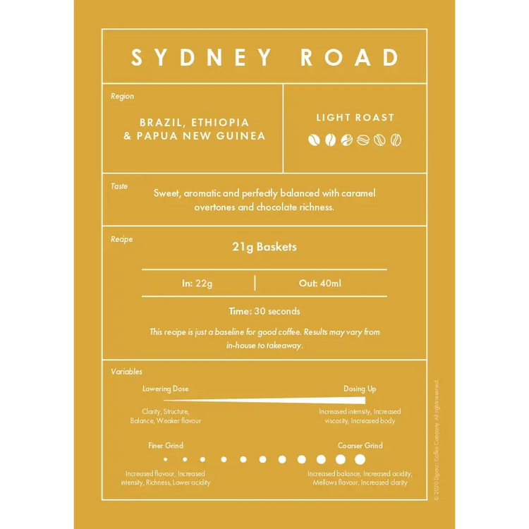 Sydney Road Blend 1kg - ALL